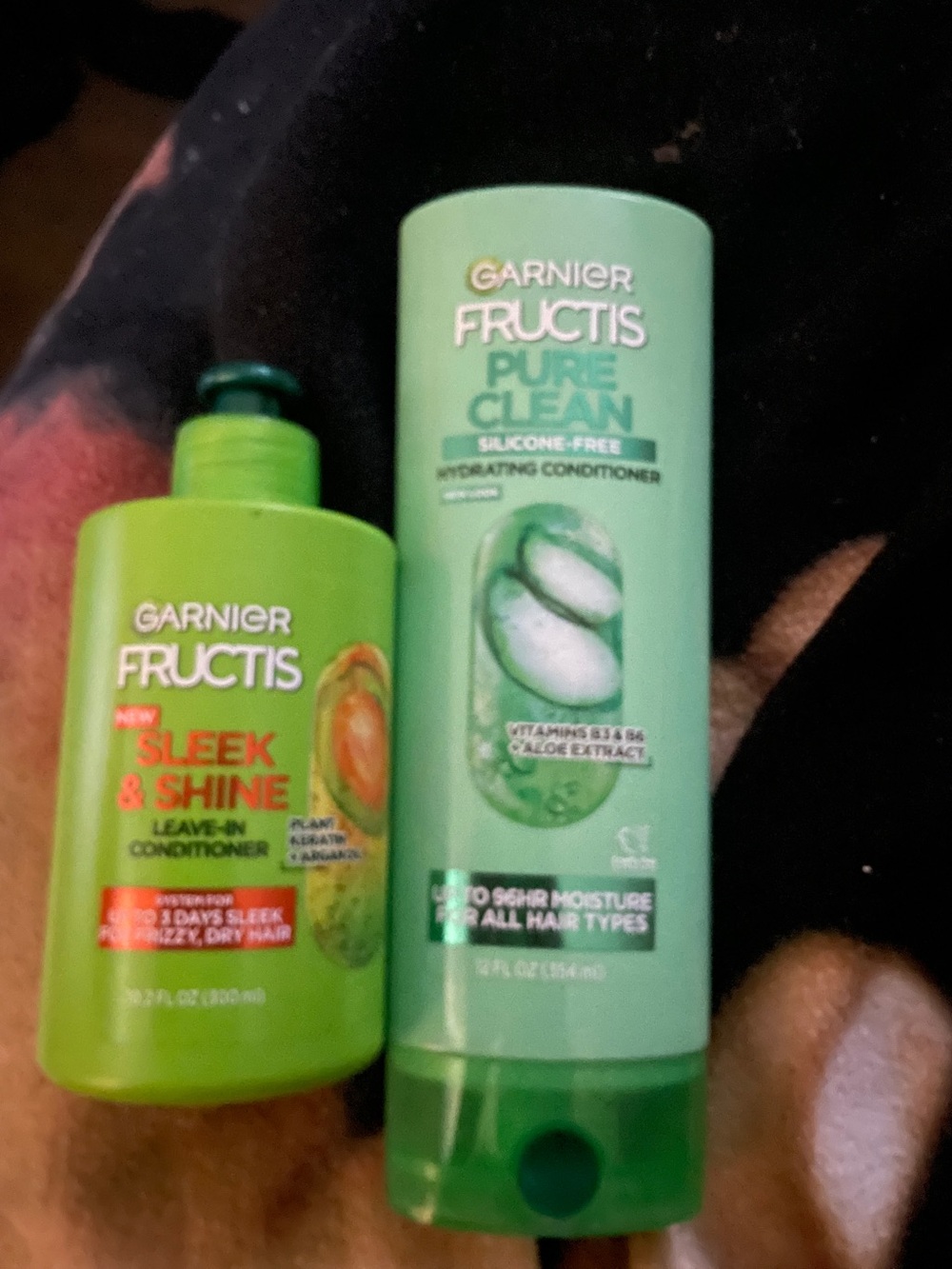 Garnier Fructis leave in conditioner and conditioner